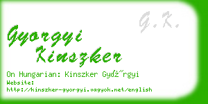 gyorgyi kinszker business card
